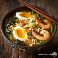 35Minute Shrimp Ramen Noodles Quick Miso Broth Jammy Eggs