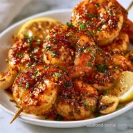 Spiced Garlic Shrimp Skewers for 4
