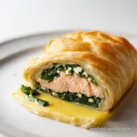 Waldes Delight Delicious Spinach Feta Stuffed Salmon en Croute