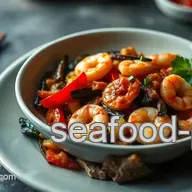 Easy Stir-Fried Eggplant with Shrimp and Tangy Kimchi Sauce