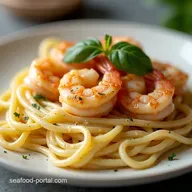 Better Than Takeaway Creamy Garlic Shrimp Alfredo Pasta