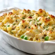 Tuna Casserole Recipe with Peas and Panko