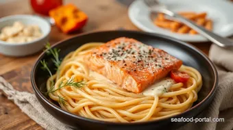 Bake Salmon Creamy Tagliatelle Delight