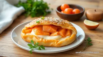 Bake Salmon Puff Pastry with Creamy Filling