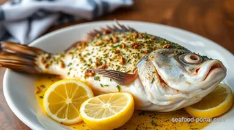 Bake Whole Sea Bass with Zesty Herb Crust