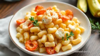 Baked Seafood Mac and Cheese Delight