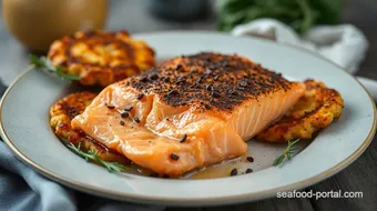 Cold Smoke Salmon with Tasty Latkes