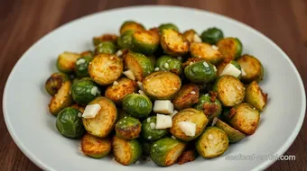 Crispy Fried Brussels Sprouts with Garlic and Parmesan – A Family Favourite! recipe card