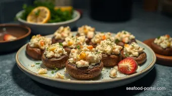 My Go-To Stuffed Crab Mushroom Recipe: Creamy & Irresistible Bites recipe card