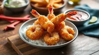 Fried Shrimp with Crunchy Coconut Coating