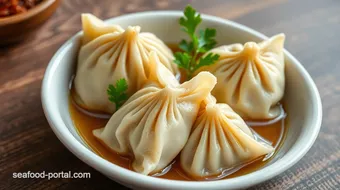 Steam Fish Dumplings with Fresh Ingredients