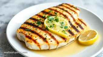 Grilled California Corbina with Garlic Butter