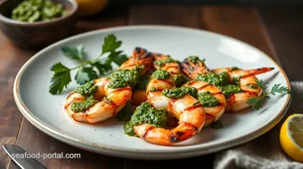 Grilled King Prawns with Homemade Pesto