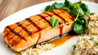 Grilled Salmon with Sweet Balsamic Glaze