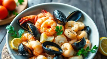 Seafood Mix Recipe: Easy Mediterranean Sauté with Lemon Garlic Butter recipe card