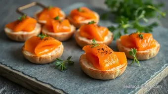 Piping Hot Smoked Salmon Canapés