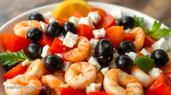 Quick Seafood Salad with Feta & Tomatoes