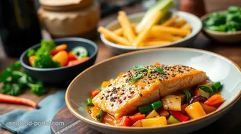 Stir-Fry Salmon with Colorful Veggies