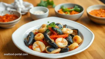 Sautéed Seafood Medley with Spicy Kimchi