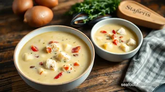 Simmered Cod Chowder with Creamy Bacon Flavor