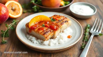 Sear Tuna Steaks with Spicy Peach Glaze