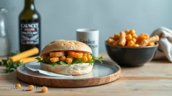 Sautéed Prawn Chickpea Sandwich Delight