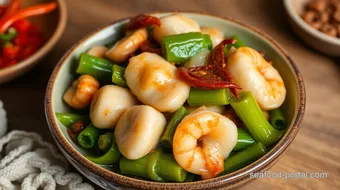 Stir-fry Bitter Gourd with Fish Balls & Prawns