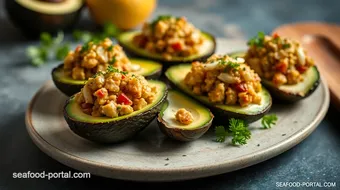 Stuffed Avocado Oysters Appetizer