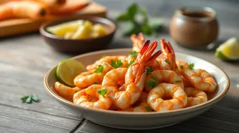 Cooked Prawns with Zesty Lime Flavor