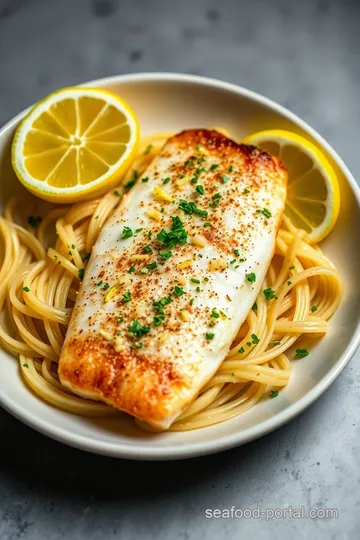 Air Fryer Sea Bass with Garlic and Lemon presentation