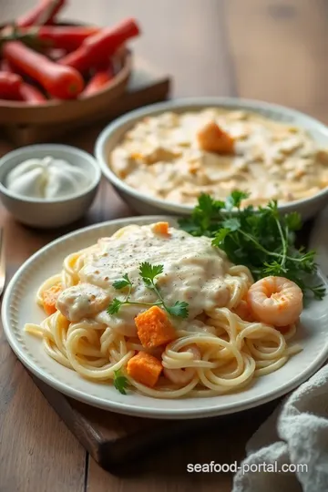 Creamy Seafood Lasagna ingredients