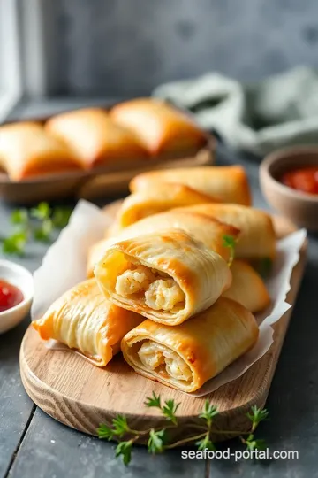 Fish Pastry Rolls presentation