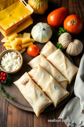 Fish & Vegetable Pastry Rolls ingredients