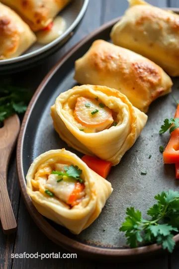 Fish & Vegetable Pastry Rolls steps