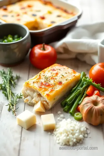 Savory Fish and Vegetable Pie ingredients