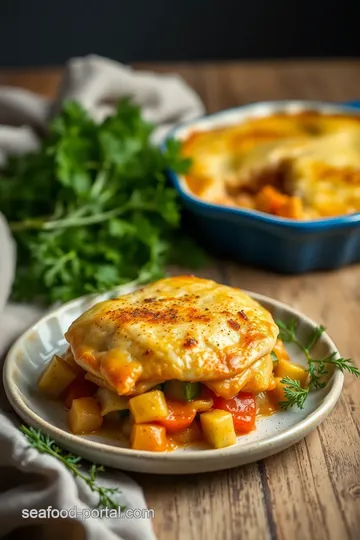 Savory Fish and Vegetable Pie presentation