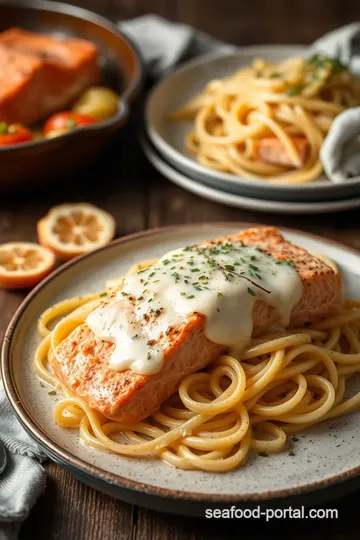 Creamy Salmon Tagliatelle with Spinach steps