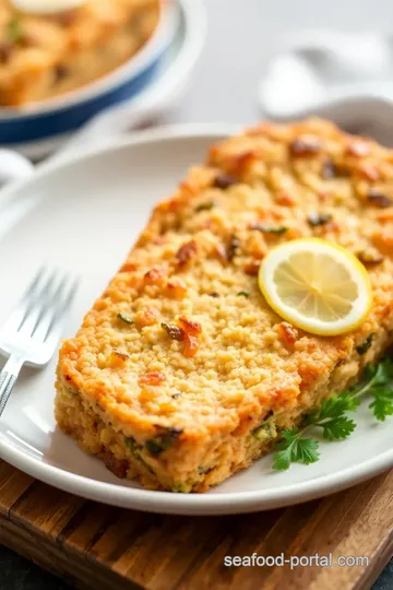 Delicious Baked Salmon Loaf Recipe presentation