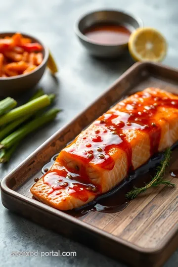 Honey-Ginger Soy Glazed Salmon presentation