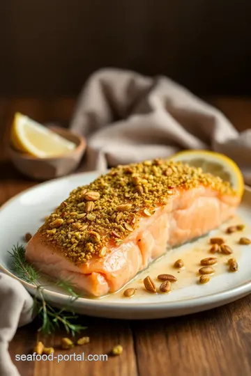 Pistachio-Crusted Salmon Recipe presentation