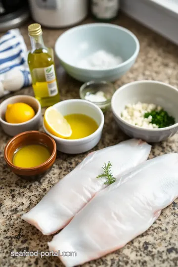 Baked Sea Trout with Zesty Lemon Garlic ingredients