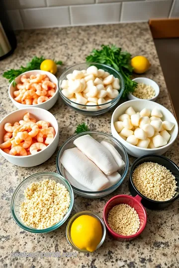 Seafood Bake with Herb Crust ingredients