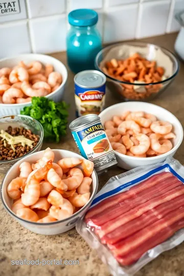 Shrimp and Crab Stuffed Bacon Rolls ingredients