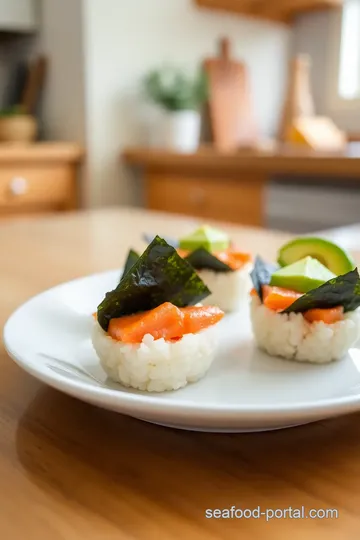 Baked Salmon Sushi Cups steps