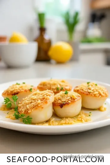 Baked Sea Scallops with Crispy Garlic Topping steps