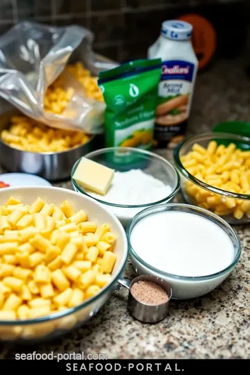 Seafood Mac and Cheese ingredients