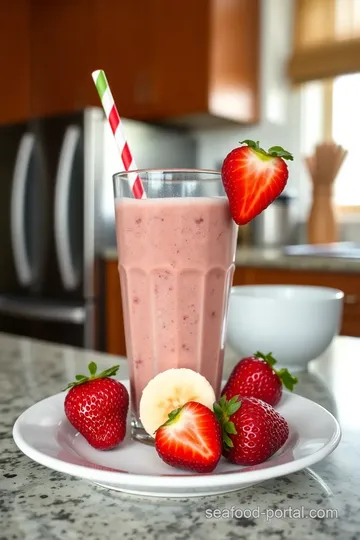 Strawberry Sea Moss Gel Smoothie steps