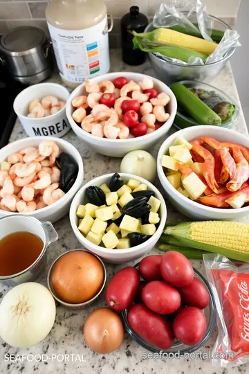 New Orleans Seafood Boil No Butter ingredients