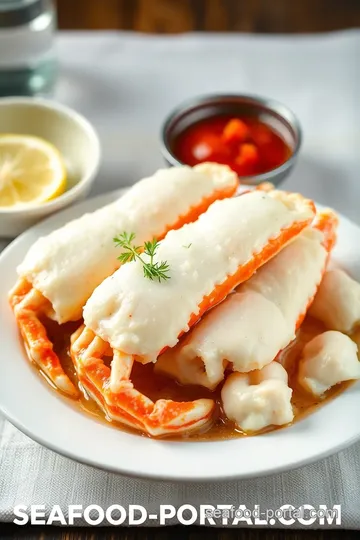 Perfectly Boiled Snow Crab Legs presentation