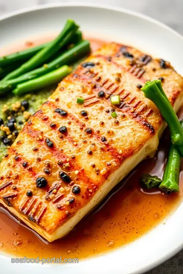 Miso-Glazed Chilean Sea Bass presentation